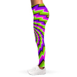 Green Twisted Moving Optical Illusion Women's Leggings