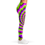 Green Twisted Moving Optical Illusion Women's Leggings