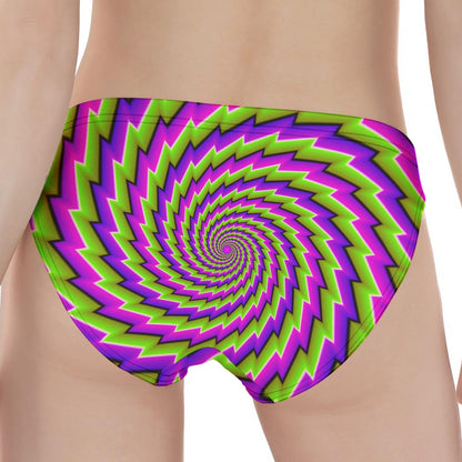 Green Twisted Moving Optical Illusion Women's Panties