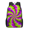 Green Vortex Moving Optical Illusion 17 Inch Backpack