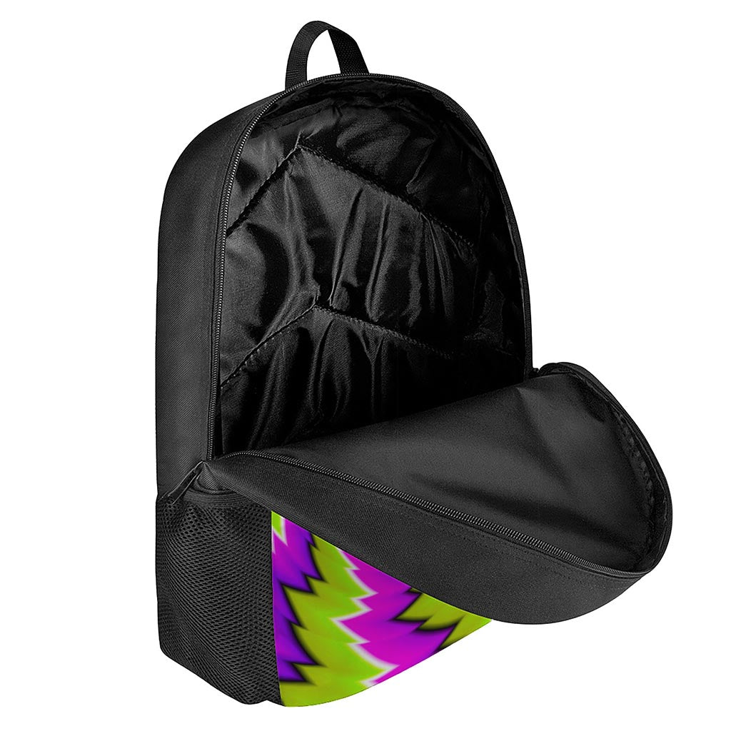 Green Vortex Moving Optical Illusion 17 Inch Backpack