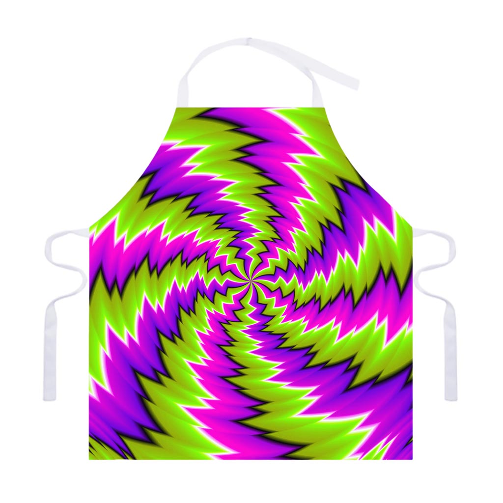 Green Vortex Moving Optical Illusion Adjustable Apron