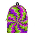 Green Vortex Moving Optical Illusion School Backpack