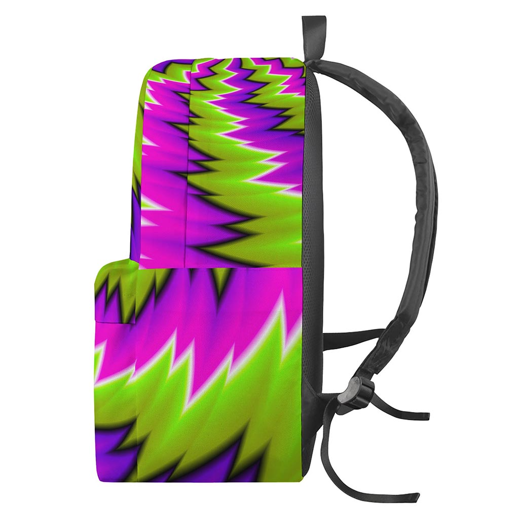 Green Vortex Moving Optical Illusion Backpack