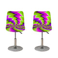 Green Vortex Moving Optical Illusion Bar Stool Covers