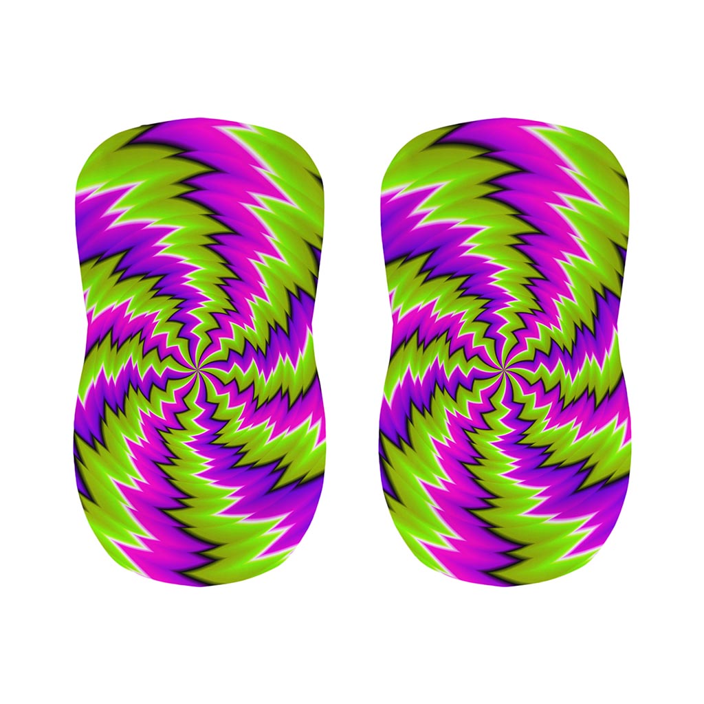 Green Vortex Moving Optical Illusion Bar Stool Covers