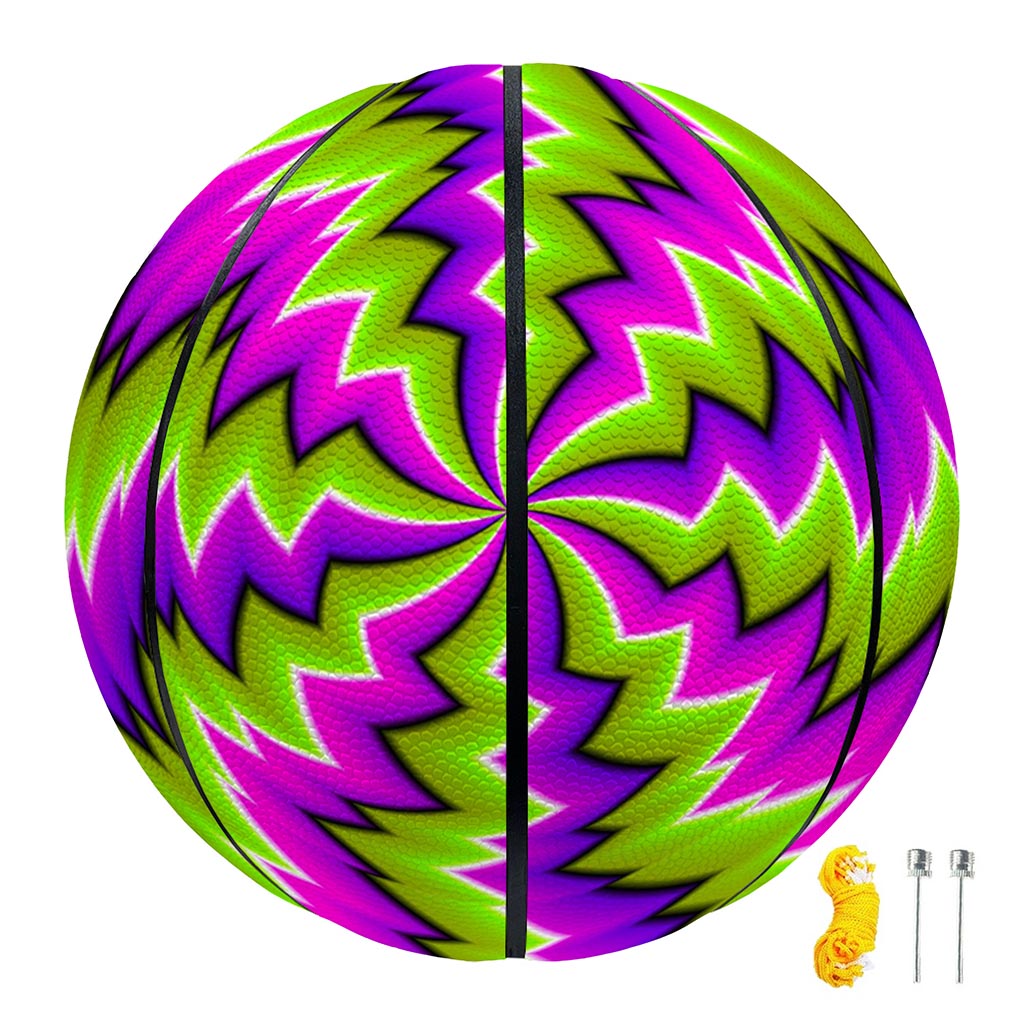 Green Vortex Moving Optical Illusion Basketball
