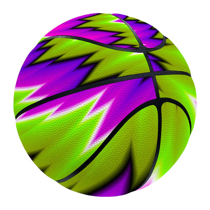 Green Vortex Moving Optical Illusion Basketball