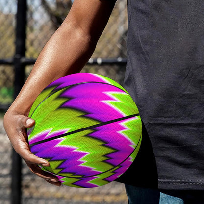 Green Vortex Moving Optical Illusion Basketball