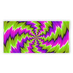 Green Vortex Moving Optical Illusion Beach Towel