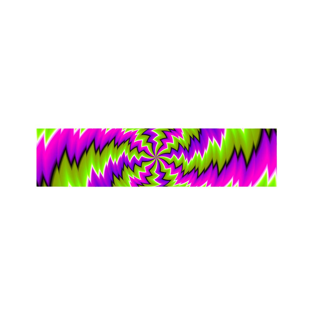 Green Vortex Moving Optical Illusion Bed Runner