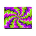 Green Vortex Moving Optical Illusion Bifold Wallet