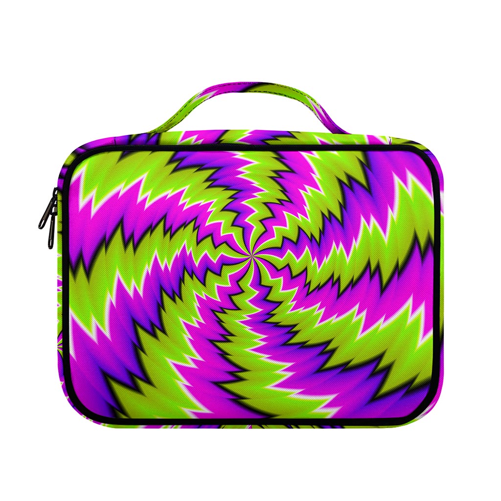 Green Vortex Moving Optical Illusion Briefcase Bible Bag
