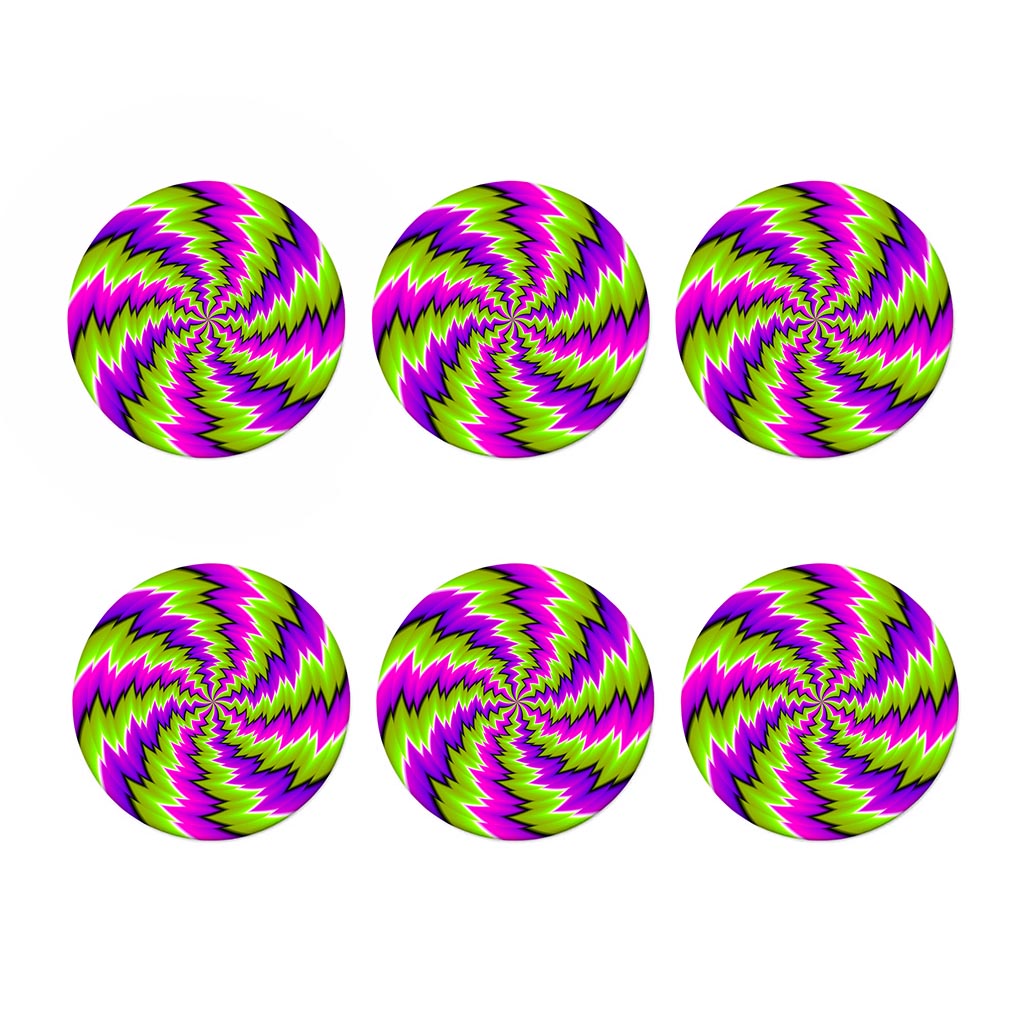 Green Vortex Moving Optical Illusion Coaster Set
