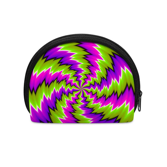 Green Vortex Moving Optical Illusion Coin Purse