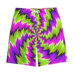 Green Vortex Moving Optical Illusion Cotton Shorts