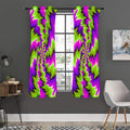 Green Vortex Moving Optical Illusion Grommet Curtain Panels