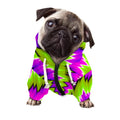 Green Vortex Moving Optical Illusion Dog Zip Up Hoodie
