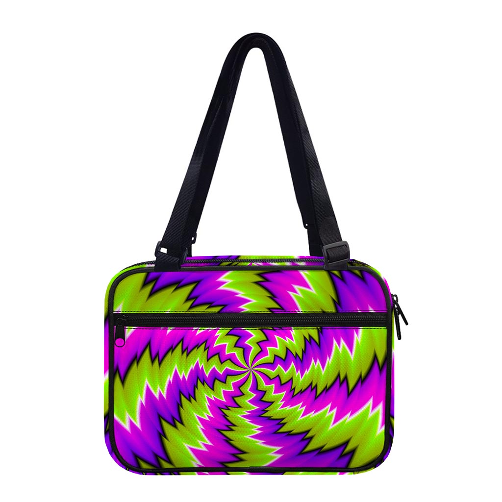 Green Vortex Moving Optical Illusion Double Strap Bible Bag
