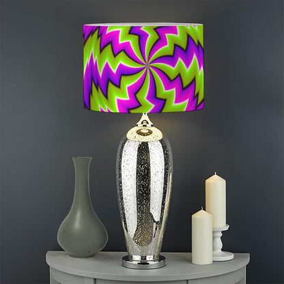 Green Vortex Moving Optical Illusion Drum Lamp Shade