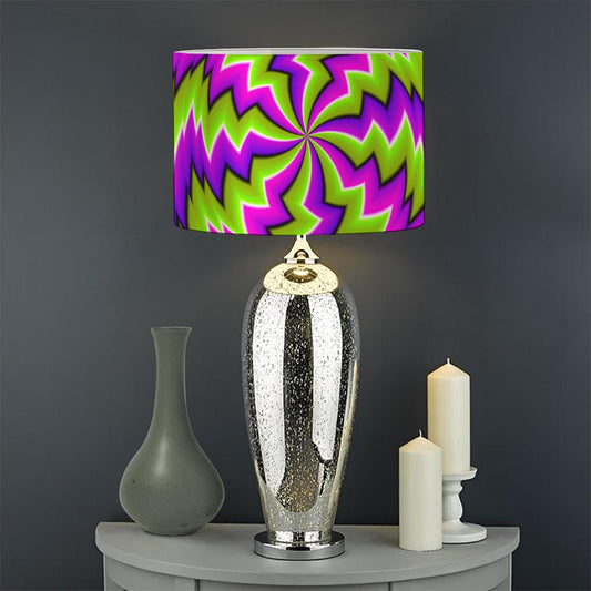 Green Vortex Moving Optical Illusion Drum Lamp Shade