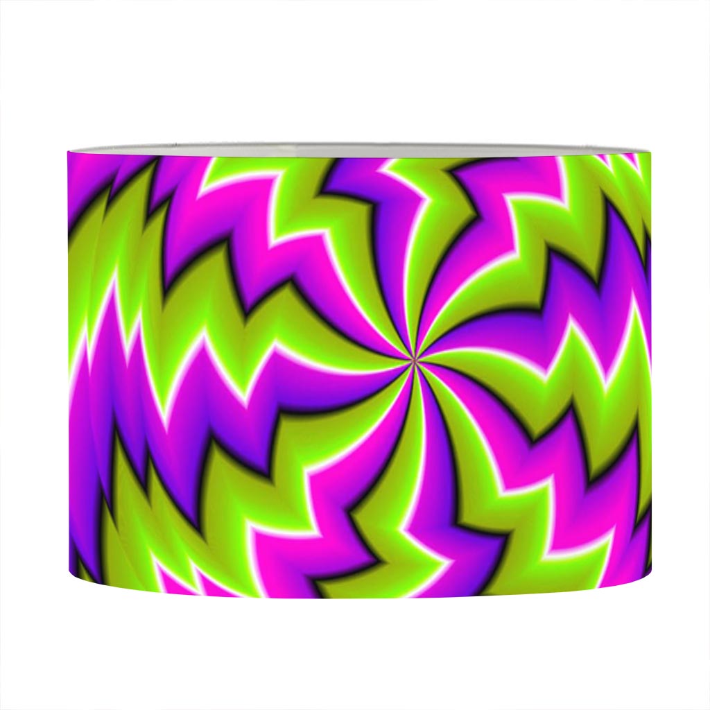 Green Vortex Moving Optical Illusion Drum Lamp Shade