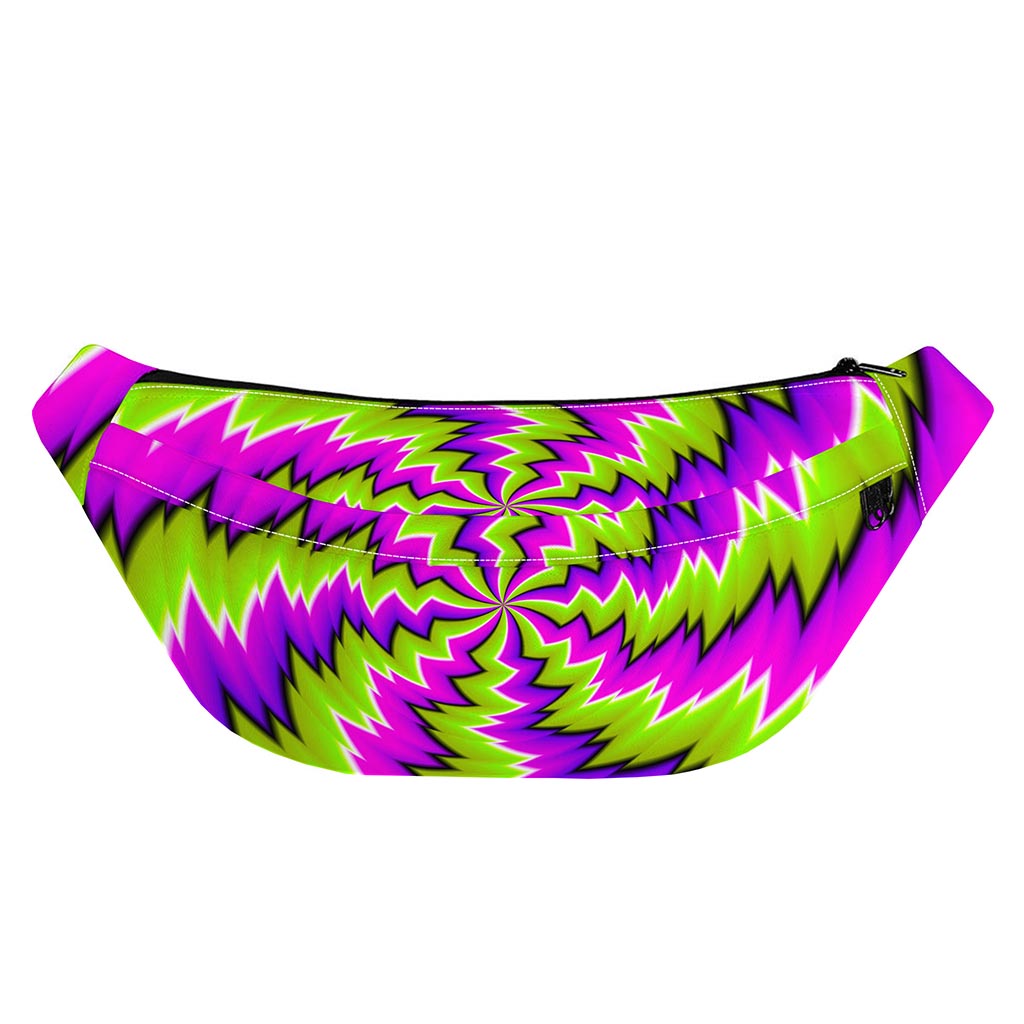 Green Vortex Moving Optical Illusion Fanny Pack