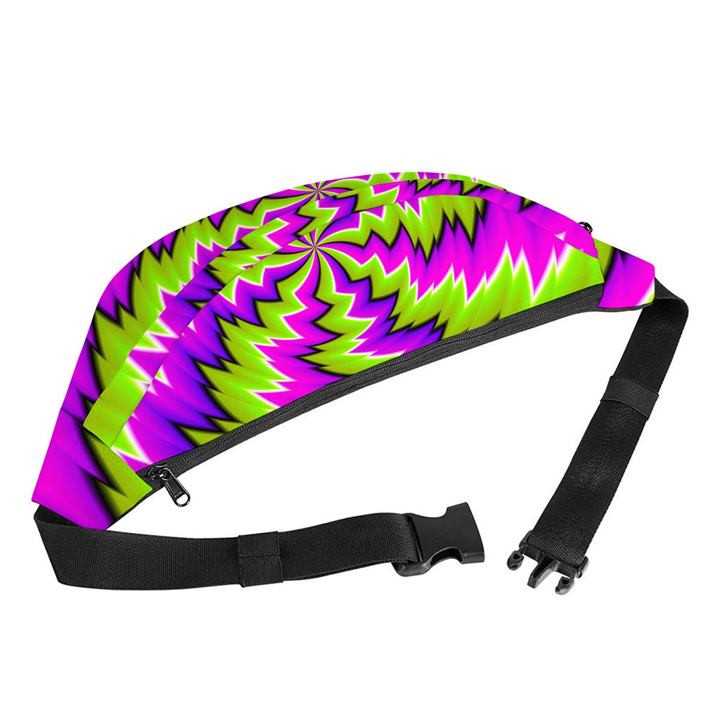 Green Vortex Moving Optical Illusion Fanny Pack