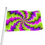 Green Vortex Moving Optical Illusion Flag