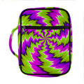 Green Vortex Moving Optical Illusion Front Pocket Bible Bag