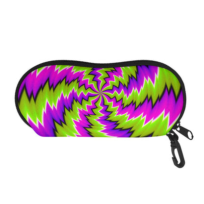 Green Vortex Moving Optical Illusion Glasses Case