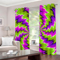 Green Vortex Moving Optical Illusion Grommet Curtains
