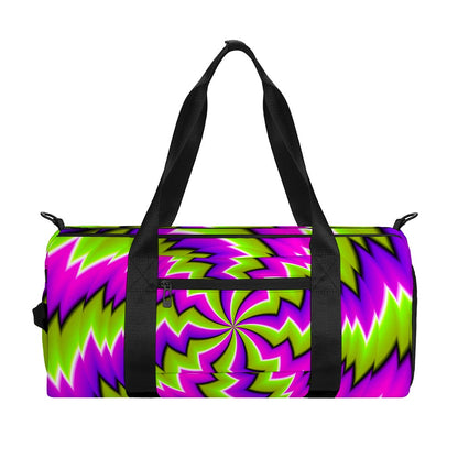 Green Vortex Moving Optical Illusion Gym Bag