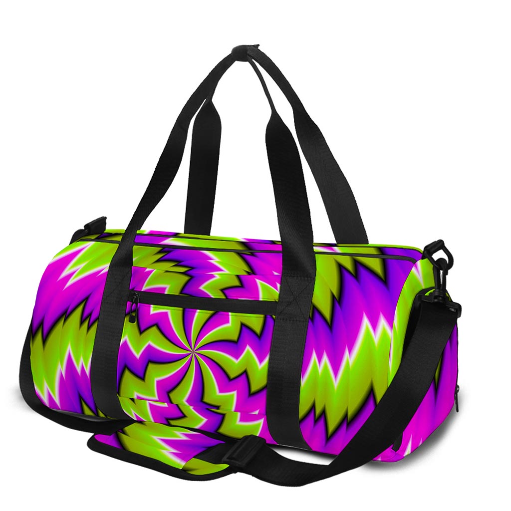 Green Vortex Moving Optical Illusion Gym Bag