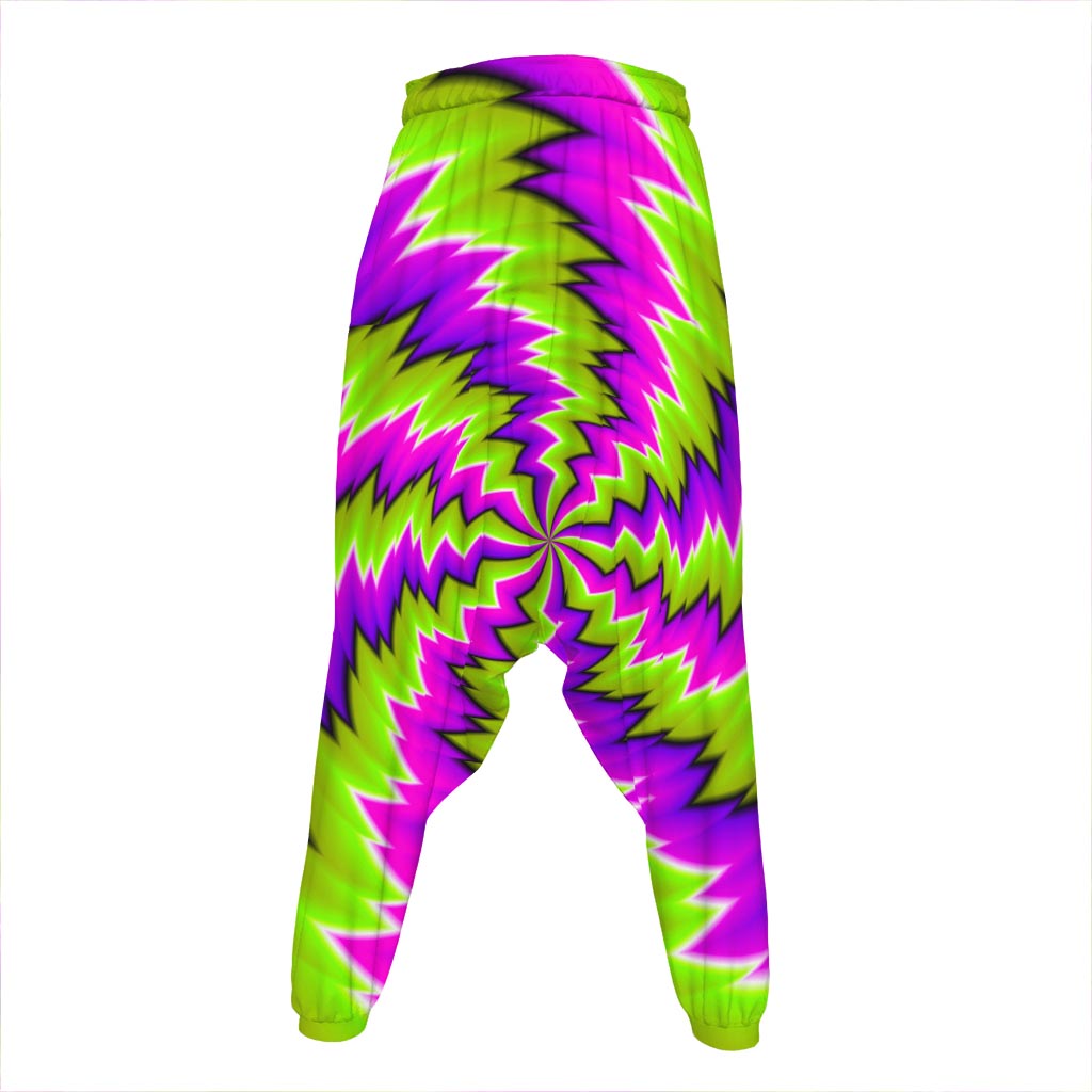 Green Vortex Moving Optical Illusion Hammer Pants