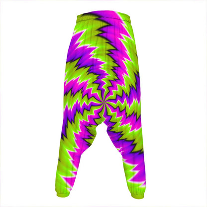 Green Vortex Moving Optical Illusion Hammer Pants