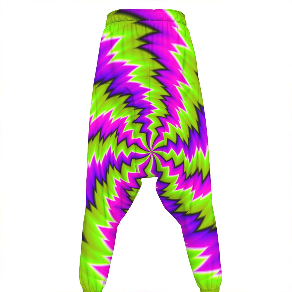 Green Vortex Moving Optical Illusion Hammer Pants