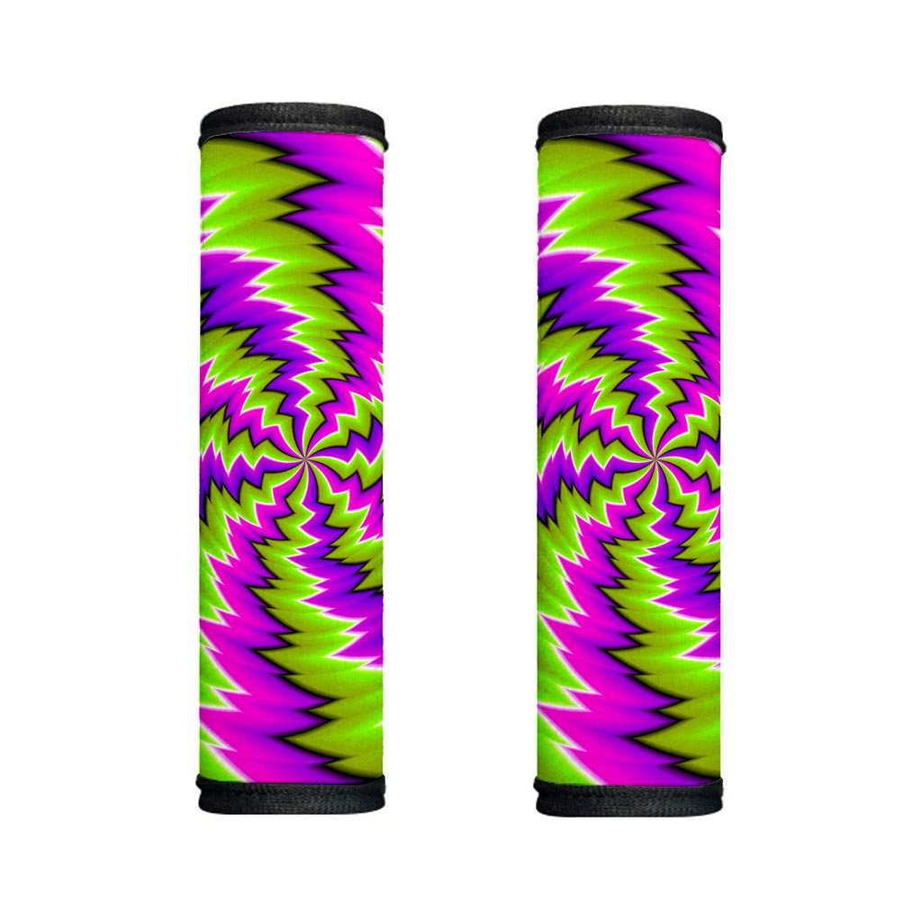 Green Vortex Moving Optical Illusion Handle Covers