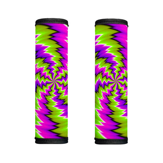 Green Vortex Moving Optical Illusion Handle Covers