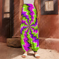 Green Vortex Moving Optical Illusion Harem Pants
