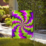 Green Vortex Moving Optical Illusion House Flag