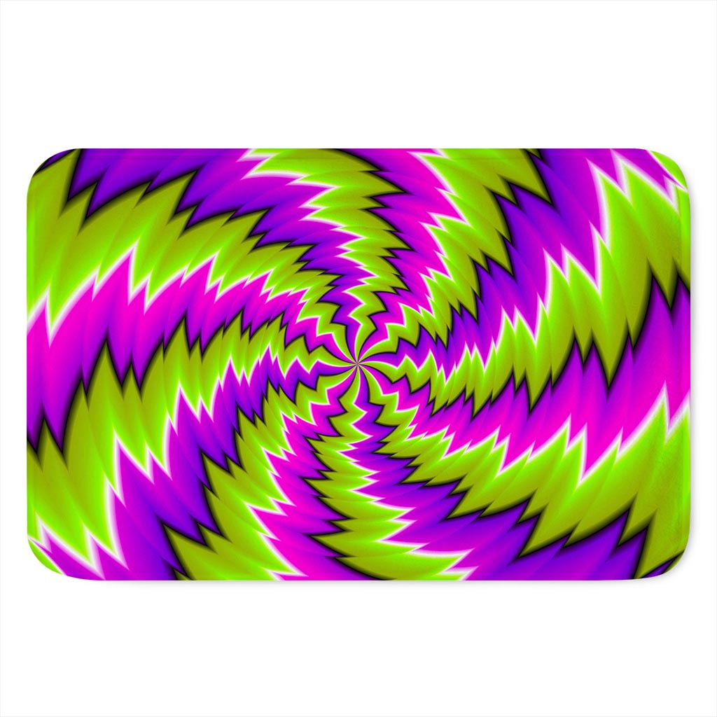 Green Vortex Moving Optical Illusion Indoor Door Mat