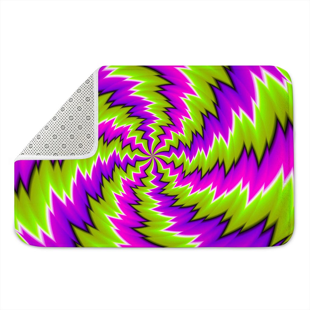 Green Vortex Moving Optical Illusion Indoor Door Mat