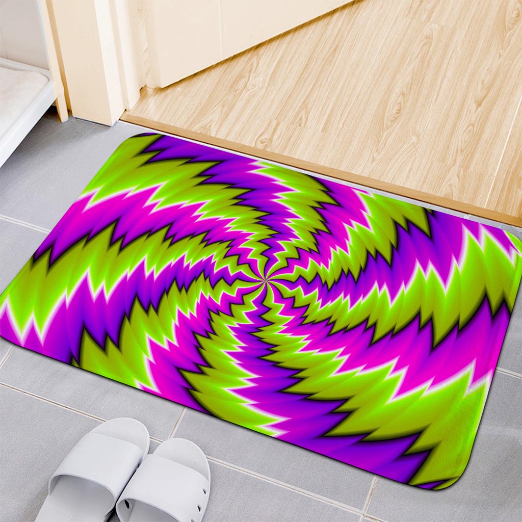 Green Vortex Moving Optical Illusion Indoor Door Mat