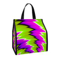 Green Vortex Moving Optical Illusion Insulated Lunch Tote