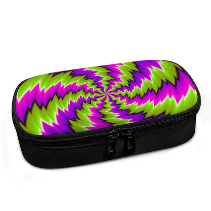 Green Vortex Moving Optical Illusion Insulin Cooler Travel Case