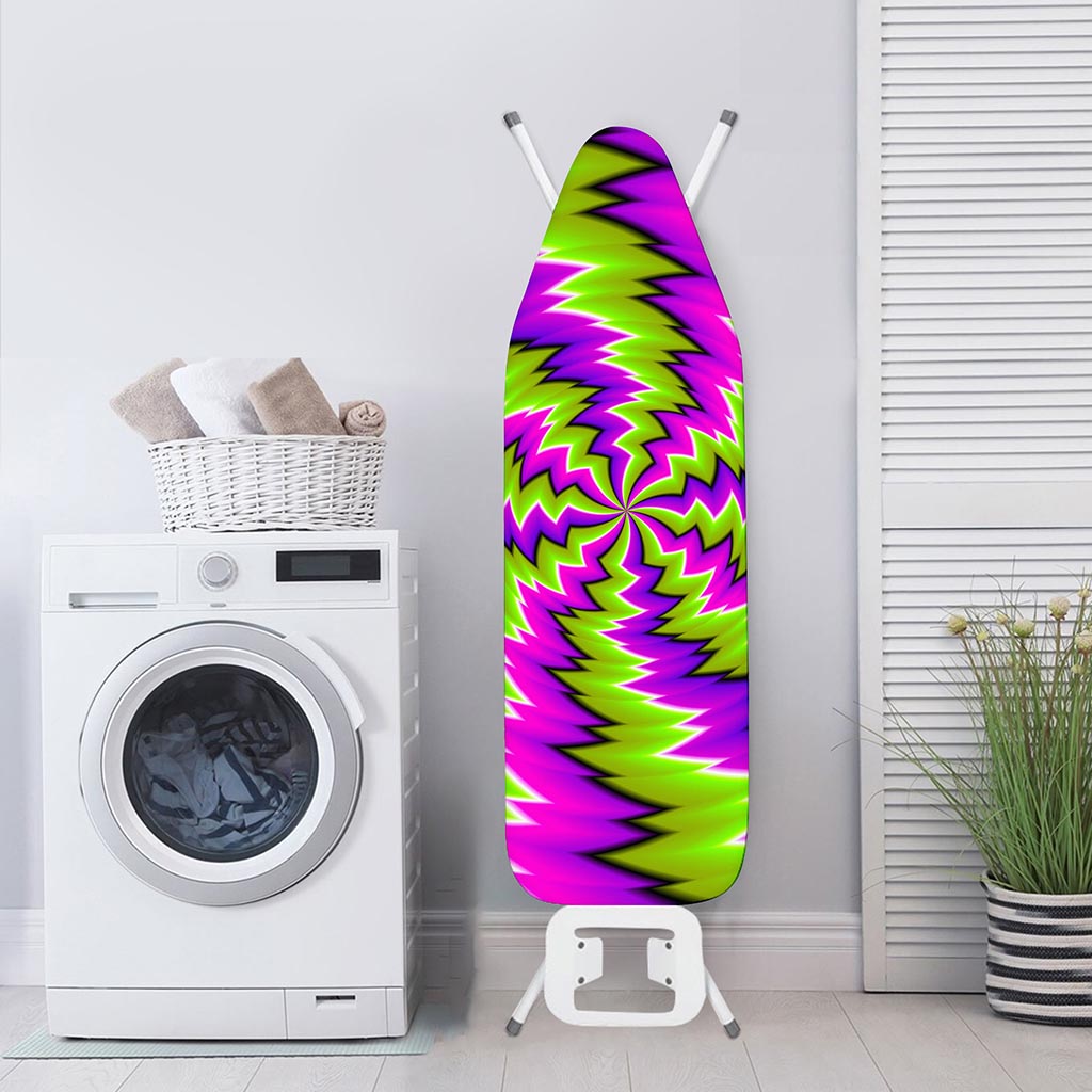 Green Vortex Moving Optical Illusion Ironing Board Cover
