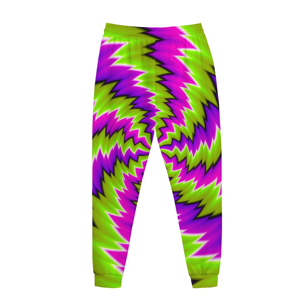 Green Vortex Moving Optical Illusion Jogger Pants