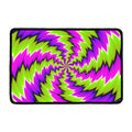 Green Vortex Moving Optical Illusion Kitchen Mat