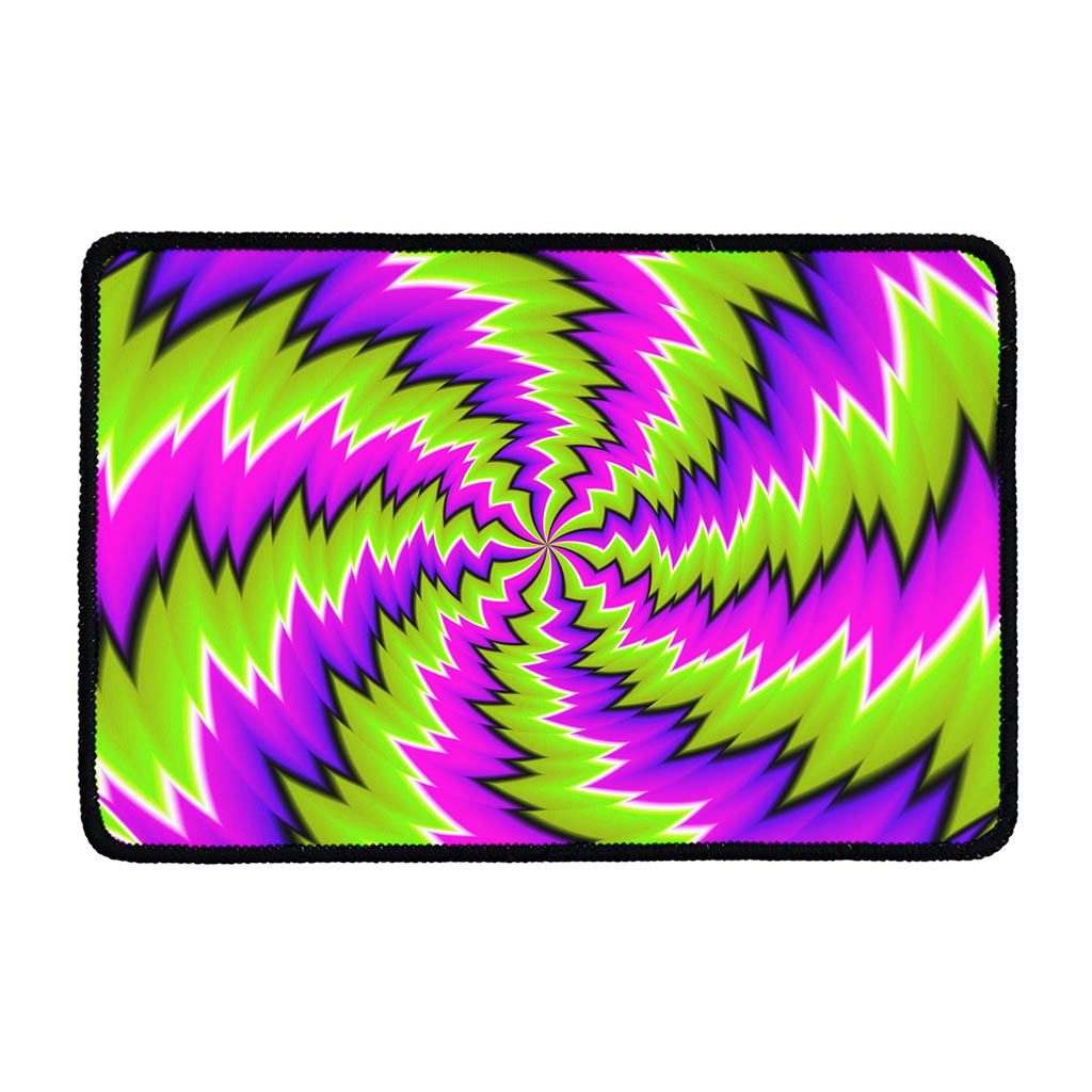 Green Vortex Moving Optical Illusion Kitchen Mat